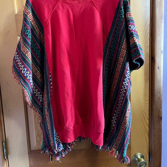 The Morgan factory Red and Multicolor Women's sweatshirt sm/med - Picture 2 of 5